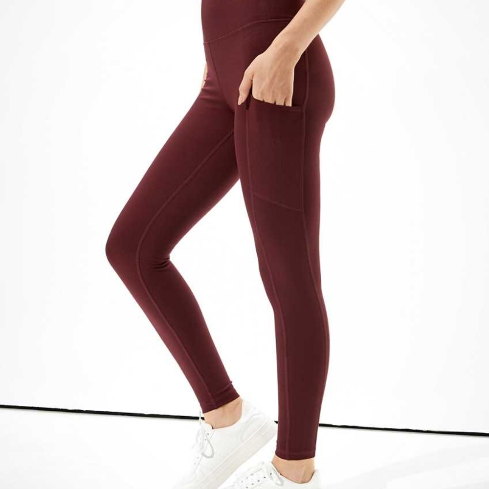 Maroon American Eagle Leggings
